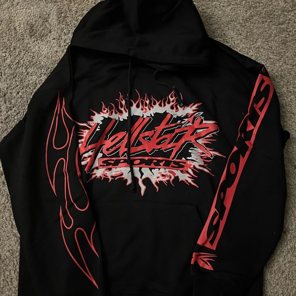 Hellstar Sports Black and Red Hoodie - Picture 1 of 4